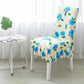 Chair Cover Cover Universal Dining Table and Chair Cover Backrest Elastic Universal Stool Cover Fabric Printing Home Dining Seat Cover