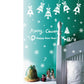 Fashion Christmas Snowflake Bell Wall Sticker Classroom Glass Window Background Decoration