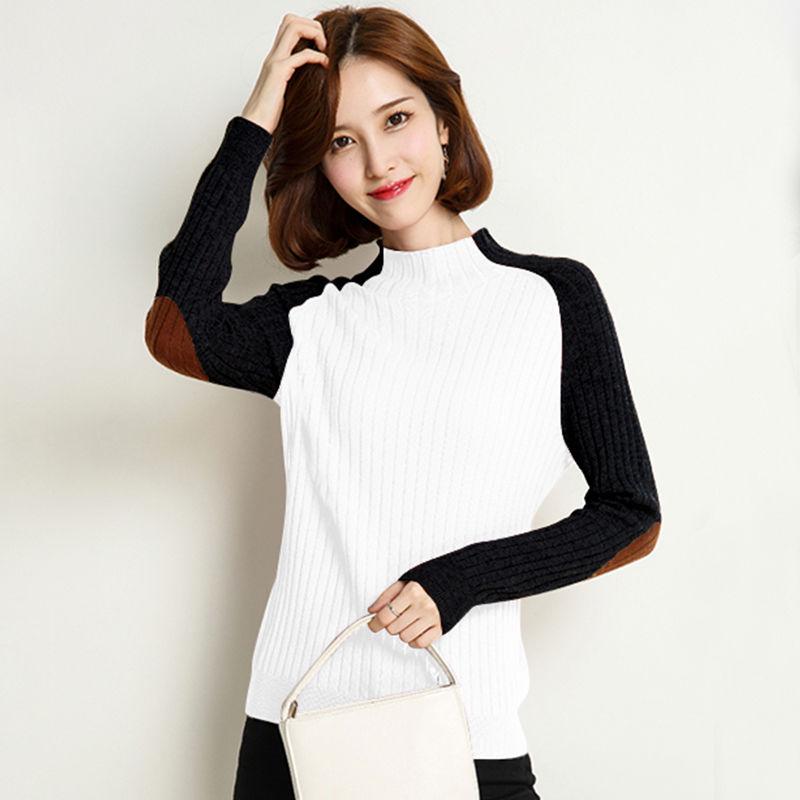 Pofulove oker Top Cardigan Women's Sweater Pullover Loose Korean Autumn and Winter Knitted Bottom J