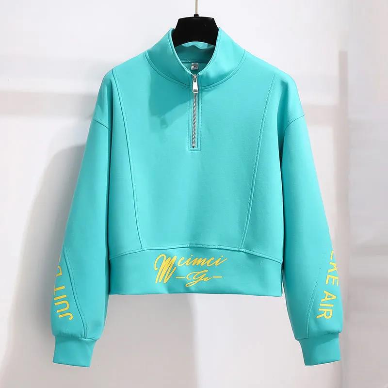 Vintage Solid Girl's Pullover Autumn Thick Warm Long Sleeve Hoodies Plus Size Loose Women Sweatshirts