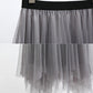 High Waist Bottoming Skirt Loose Short Women's Black Mesh Gauze Skirt Fluffy Ins Solid Color Skirt