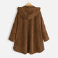 Autumn Winter Jacket for Women Corduroy Hooded Coats Solid Casual Plus Size Parkas
