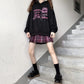 Sweatshirts Anime Hoodies Pink Cartoon Printed Hooded Tops Black Fashion Streetwear Fall Winter Pullover Hoodies Loose Harajuku Hip Hop Sweatshirt