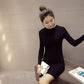 Autumn and Winter Slim Korean Jacket Mid-length Long-sleeved Sweater Bag Hip Knitted Dress