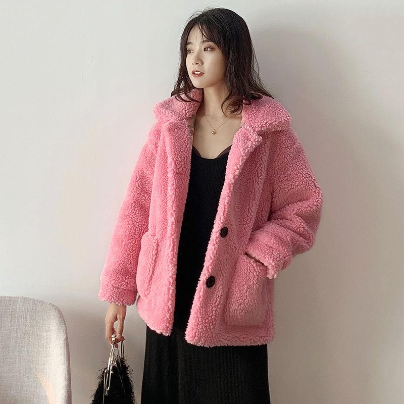 Winter Woman's Cotton Wool Coat Winter Cold warm Long sleeve fur jacket Trend Large size Fur coat
