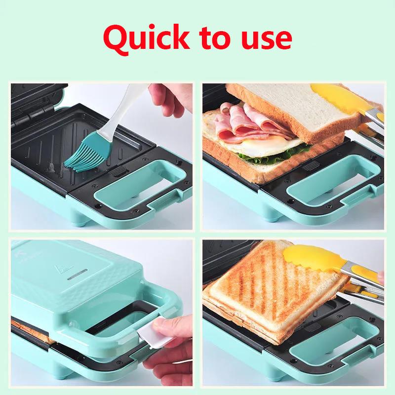 680W Sandwich Making Machine Frying and Grilling Machine Waffle Maker Kitchen Supplies for Breakfast