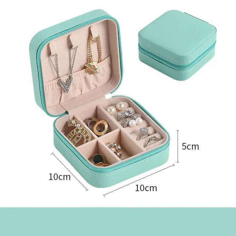 Jewelry Storage Box Portable Jewelry Bracelet Box European Princess Multifunctional Large Capacity Plaid Jewelry Box
