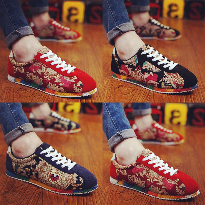 Chinese style canvas shoes spiritual social guy board shoes sports casual forrest shoes tide shoes