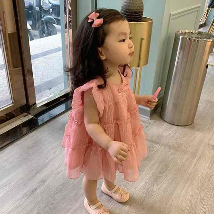Summer Girls Princess Dress Elegant Baby Girl Dress Cake Skirt Vest Skirt Kids Girls Birthday Party Dress Toddlers Clothes