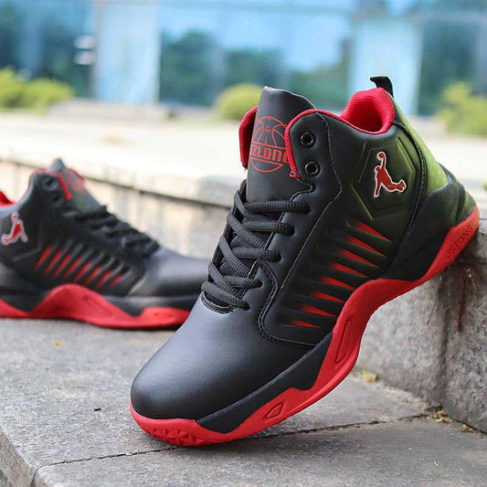 Size 39-45 Men Leather Sneakers Wear-resistant Basketball Shoes Deodorant Lightweight Running Shoes