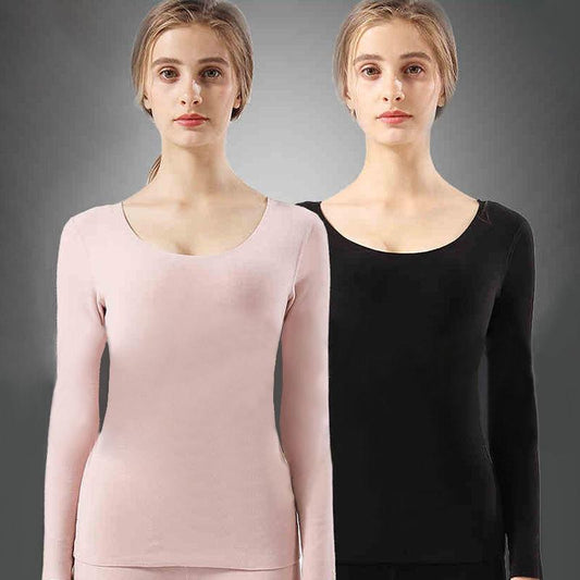 Women Long Sleeve Thermal Underwear Women Winter Tight Suit Sexy Pajamas Autumn Spring Windproof Soft Lining High Elasticity Comfortable Breathable