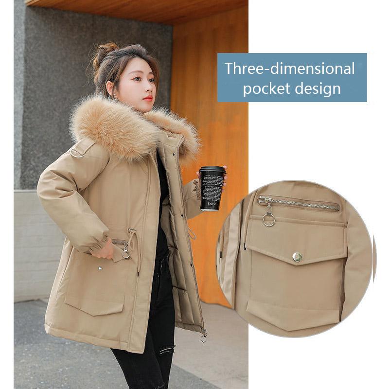 Winter Down Padded Jacket Women's Mid-length Padded Jacket Women's Overcoming Loose Padded Padded Jacket