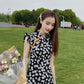 Little Daisy Cheongsam Improved Dress Short Floral Sexy Small Young Girl Daily Wear