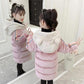 Children's Clothing Girls' Winter Clothing Mid-length Padded Coat Autumn Children's  Foreign Style Padded Coat Cotton Coat Cute