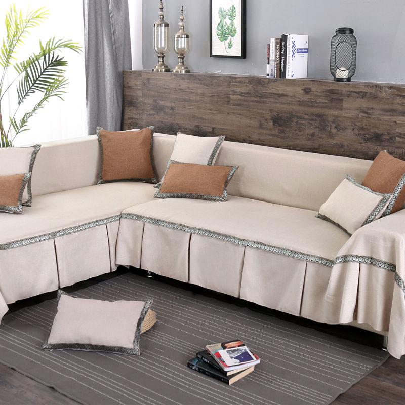 Modern Style Sofa Covers New Sofa Cover Slipcovers L-shaped Sofa Towel Usage 1Pcs Living Room Decor