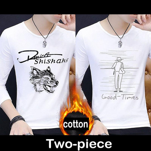 Autumn and winter warm sweater trend wild clothing shirt men T shirt long sleeve T shirt men