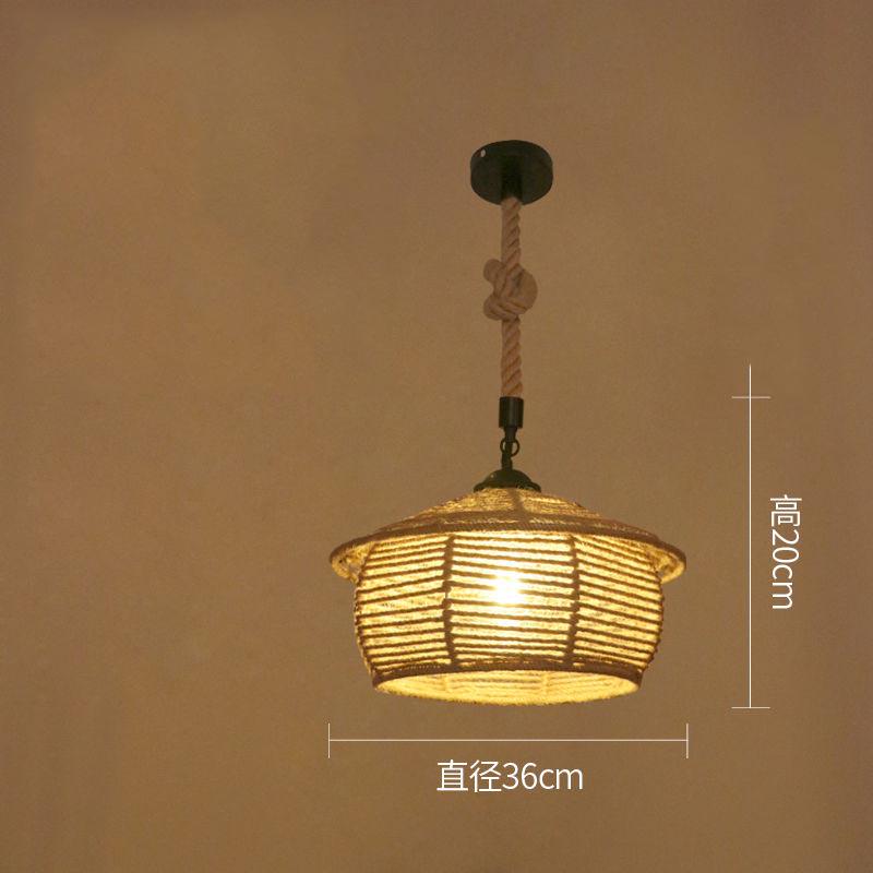 Hemp Rope Chandelier American Pastoral Retro Restaurant Clothing Store Decorative Chandeliers