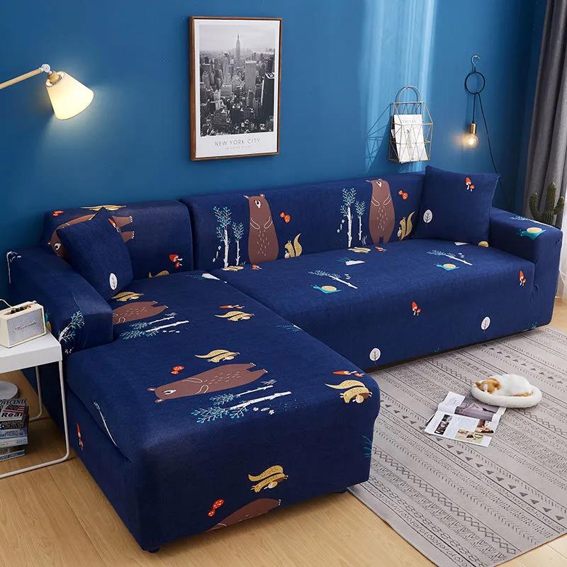 Optional 1/2/3/4 Seat Sofa Cover Geometric Printing Universal Stretch Sofa Cover All-inclusive Non-slip Sofa Cover Home Decoration Sofa Cover