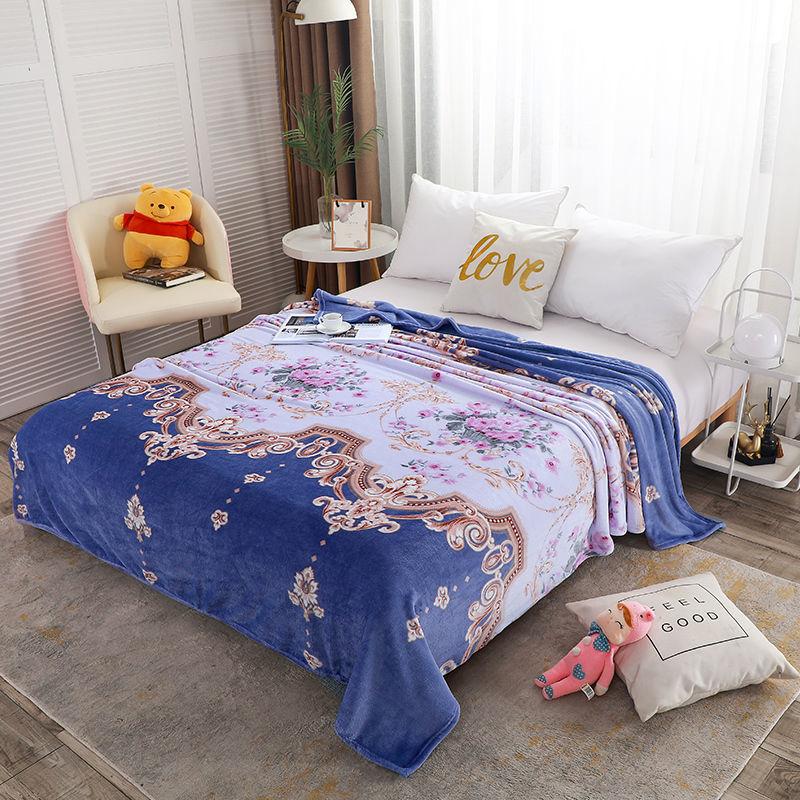 Universal Soft Warm Coral Fleece Blanket for Autumn and Winter, Double-sided Plus Fleece To Keep Warm In Winter Plus Fleece Bed Cover Sofa  Blanket