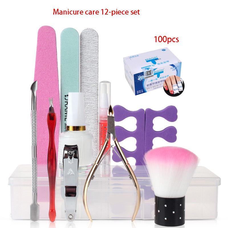 Manicure Set  Nail Kit UV LED Nail lamp Manicure Rub Polishing Kit Nail Art Tools Set Nail Care kit