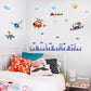 Animal aviator children's room cabinets kindergarten classroom porch layout decorative wall stickers