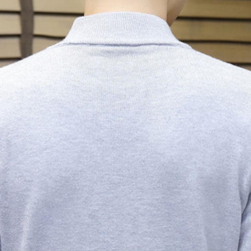 Fall/winter Sweater Men's Korean Pullover Round Neck Solid Color Sweater Thin Bottoming Shirt Low-neck Sweater