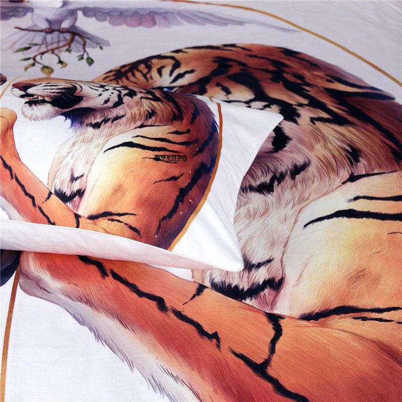 Duvet Cover 3pcs 3D Lover Lion Bedding Set Pillow Case Queen Bedclothes Set