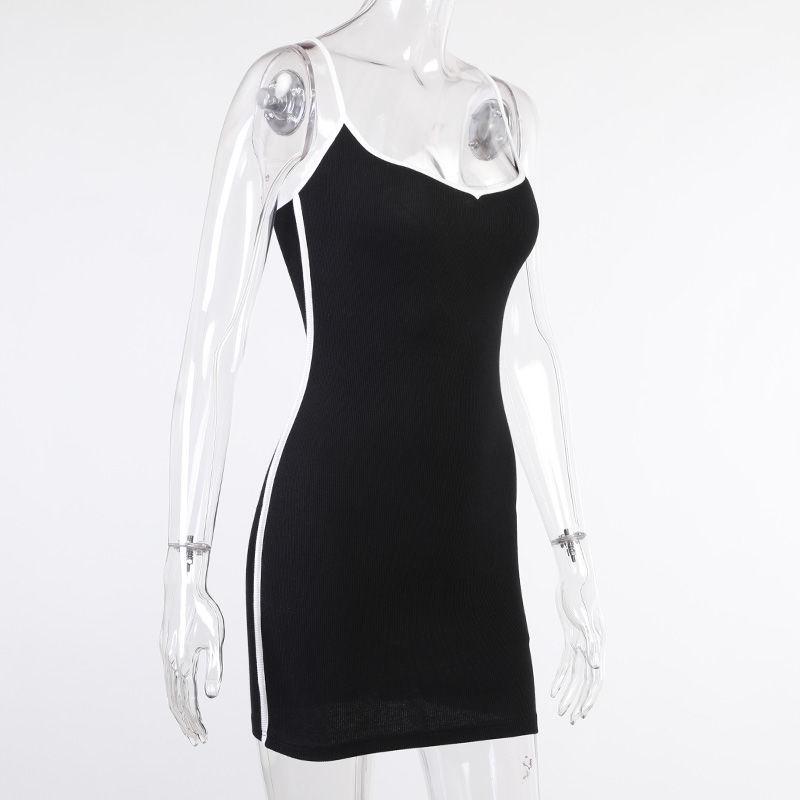 Black Suspender Dress Female Summer Sexy Bag Hip Skirt Sleeveless Tight-fitting Slim Casual Dress Female