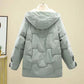 Women's Winter Loose Padded Padded Coat Mid-length Hooded Coat