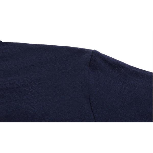 Spring and Autumn Middle-aged Aged Men's Printed Lapel Polo Shirt Loose T-Shirt Top Long Sleeve Shirt Bottoming Shirt