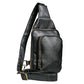 Chest Bag Men's Waterproof Multi-layer Zipper Solid Color Messenger Bag Outdoor Sports Shoulder Bag