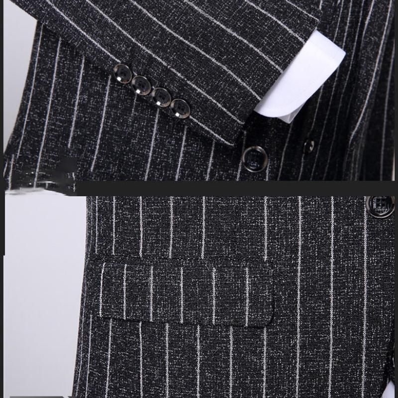 Slim Fashion Men's Suit Groom Handsome Wedding Dress Business Casual Four-piece Jacket +Pants +Vest+ Inch Shirt