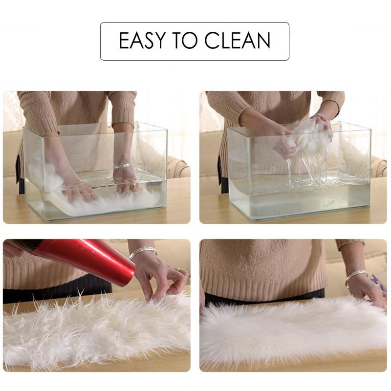 Faux Sheepskin Fluffy Cushion, Love Carpet, Living Room Lint-free Carpet 30x30/40x50cm
