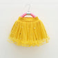 Girl Baby Short Veil Lace Pearl Cute and Sweet Printed Embroidery Ruffle Elastic Waist Children's Skirts Princess Tutu A-line Skirt