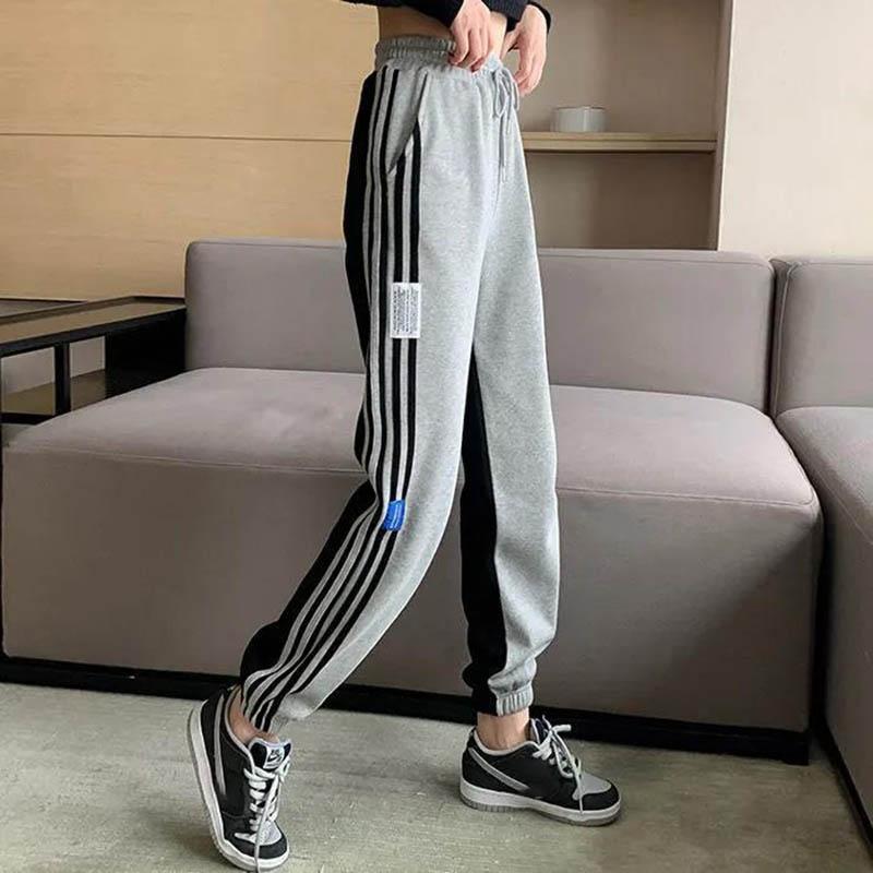 Women's Casual Sports Pants with Cotton Loose Wild Trend Student Harem Pants Autumn and Winter Beam Foot Guard Pants