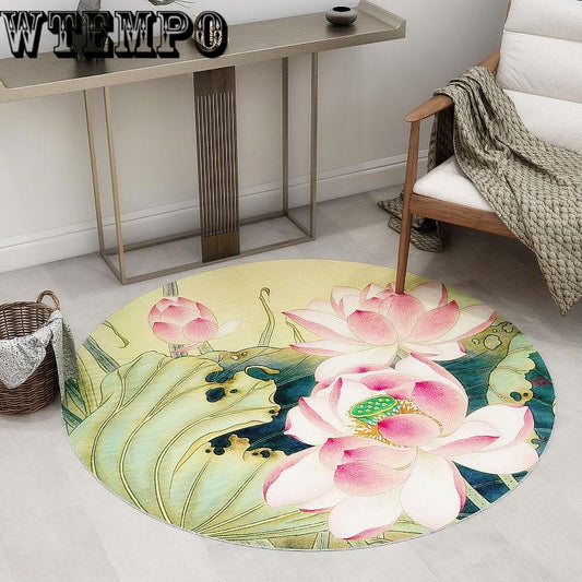 Hanging mat yoga mat soft bedroom carpet living room carpet Chinese style round carpet