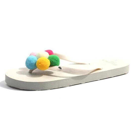 Flip-flops Female Slippers Summer Flat-bottomed Students All-match Flowers Outside Wear Seaside Vacation Non-slip Beach Sandals
