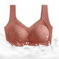 Women's Solid Color Seamless Beautiful Back Underwear Female No Rims Lace Bra Anti-sagging Vest