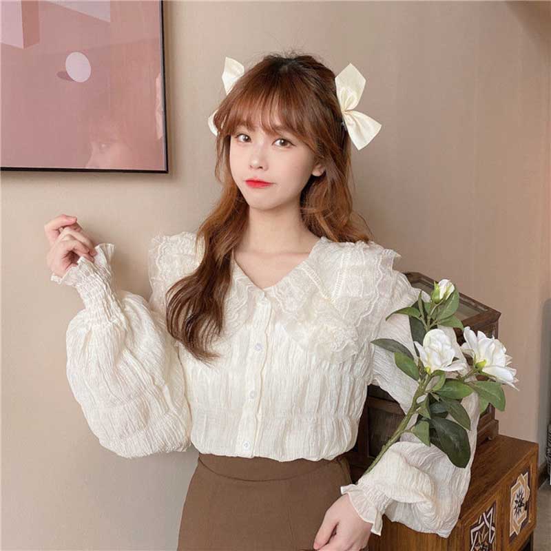 Spring Blouse Chiffon Shirt Women's Design Sense Niche Western Style Thin Shirt
