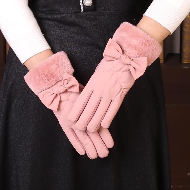 Winter Warm gloves Thick gloves Woman fashion gloves Plush Cotton gloves Windproof gloves