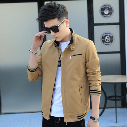 Men's Jacket Spring Trend Spring and Autumn Tooling Denim Spring Men's Jacket Cotton Top