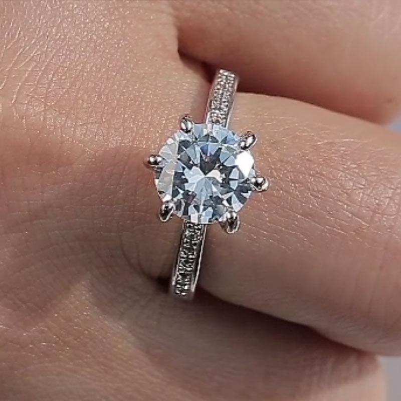 2 Kinds of Vintage Carved Silver Tail Ring Elegant Small Zircon Silver Fine Ring for Women Gift Jewelry