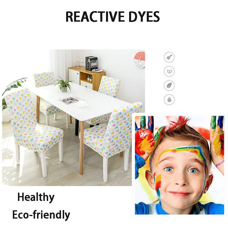 2/4/6pcs Printed Elastic Stretch Chair Cover Spandex Dinning Room Kitchen Chair Slipcovers Protector Case for Wedding Banquet Party
