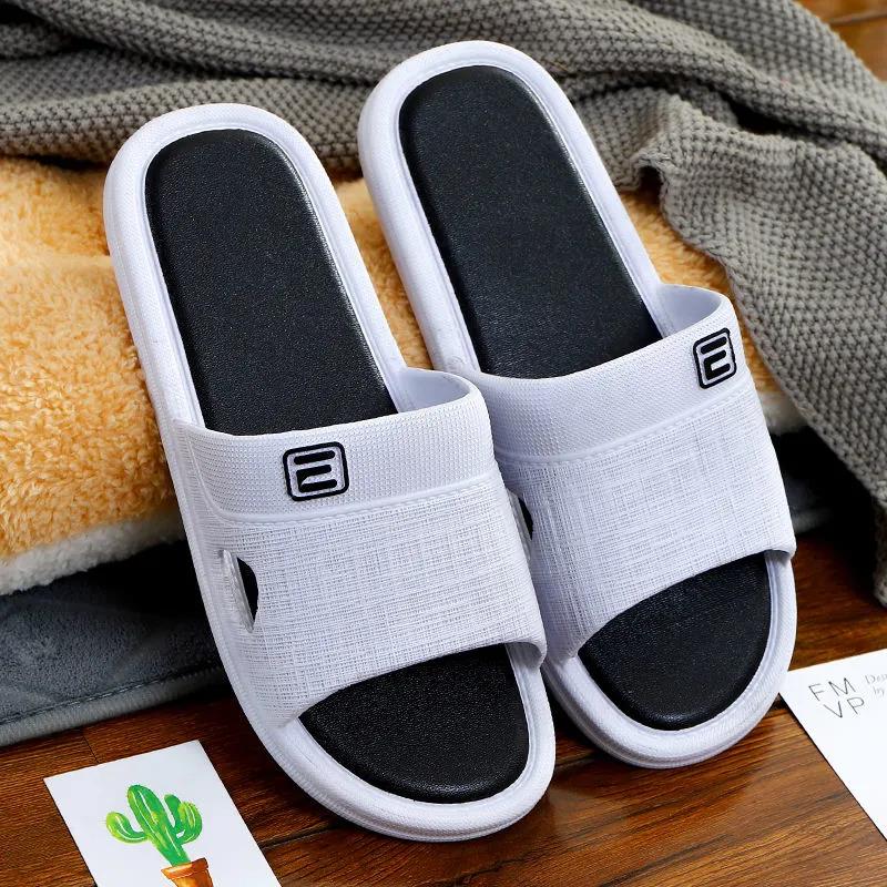 Men's Plus Size Slippers Summer Outdoor Thick Bottom Beach Slippers Home Bathroom Non-slip Slippers