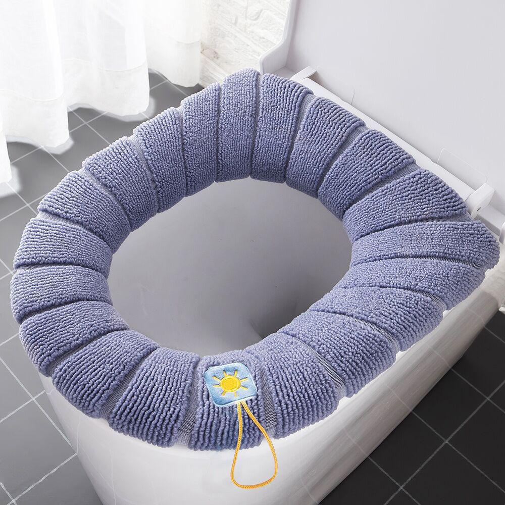 Toilet Seat Cushion Household Winter Thickening Plush Toilet Seat Toilet Seat Cover Four Seasons Universal Plus Velvet Cover