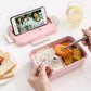 Wheat Straw Insulation Lunch Box Student Three-grid Japanese Lunch Box Female Portable Microwave Oven Fresh-keeping Office Worker Lunch Box