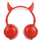 Cat Ear Little Evil Antler Noise Reduction Headphone Bluetooth 5.0 Young People Kid Headset with Mic