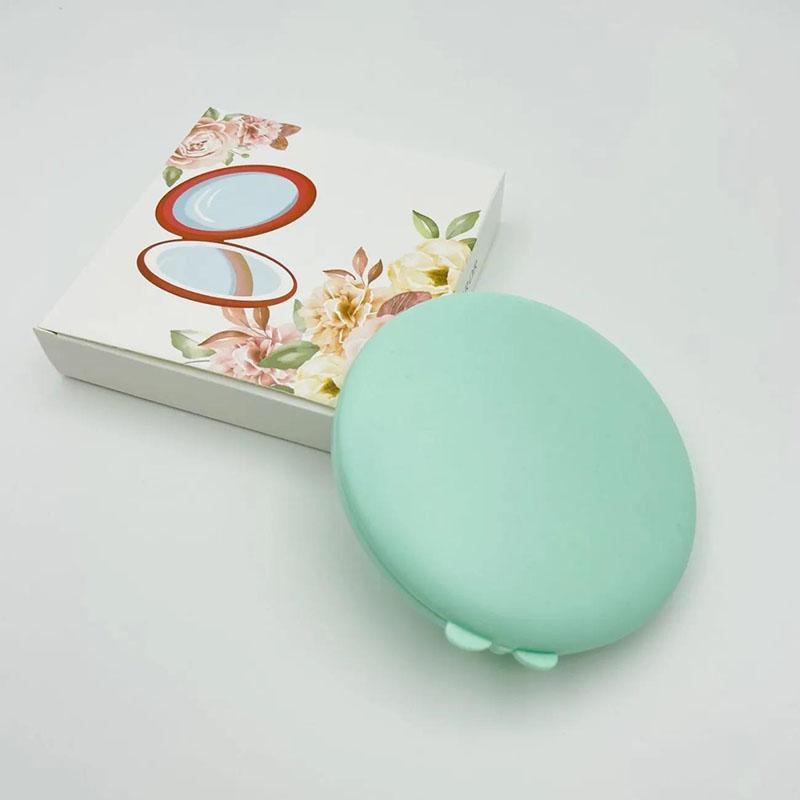 USB Rechargeable LED Makeup Mirror Folding Light Convenient Small Mirror Beauty Makeup Ladies Portable Mirror