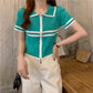 Women's Summer Niche T-shirt Thin Double-head Zipper Lapel Shirt Female Large Size Slim Knitted Tops Casual Streetwear
