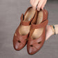 Women's Flat Sandals Summer Casual Flat PU Leather Sandals Mother Shoes Soft Bottom Comfortable Breathable Non-slip Sandals